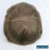 HAPPY&CC Human Hair Men Toupee Wigs Mono Lace With Clear Poly Around Hair Piece For Men Systems Size 10x8 Inch 6 Inch Length Blonde Color #18 view 2