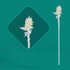 1 Piece Vintage Hair Sticks 12 Months Hairpin, S925 Sterling Silver Hair Chopsticks, Ornate Gilded Embellishment Flower Hair Sticks, Chinese Hair Bun Eternal Jewelry for Bride Women Girl, August Osm view 1