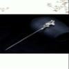 1 Piece Vintage Hair Sticks 12 Months Hairpin, S925 Sterling Silver Hair Chopsticks, Ornate Gilded Embellishment Flower Hair Sticks, Chinese Hair Bun Eternal Jewelry for Bride Women Girl, February A view 2