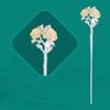 1 Piece Vintage Hair Sticks 12 Months Hairpin, S925 Sterling Silver Hair Chopsticks, Ornate Gilded Embellishment Flower Hair Sticks, Chinese Hair Bun Eternal Jewelry for Bride Women Girl, April Peon view 1