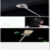 1 Piece Vintage Hair Sticks 12 Months Hairpin, S925 Sterling Silver Hair Chopsticks, Ornate Gilded Embellishment Flower Hair Sticks, Chinese Hair Bun Eternal Jewelry for Bride Women Girl, April Peon view 3