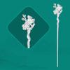 1 Piece Vintage Hair Sticks 12 Months Hairpin, S925 Sterling Silver Hair Chopsticks, Ornate Gilded Embellishment Flower Hair Sticks, Chinese Hair Bun Eternal Jewelry for Bride Women Girl, January Pl view 1