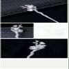 1 Piece Vintage Hair Sticks 12 Months Hairpin, S925 Sterling Silver Hair Chopsticks, Ornate Gilded Embellishment Flower Hair Sticks, Chinese Hair Bun Eternal Jewelry for Bride Women Girl, January Pl view 3