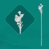 1 Piece Vintage Hair Sticks 12 Months Hairpin, S925 Sterling Silver Hair Chopsticks, Ornate Gilded Embellishment Flower Hair Sticks, Chinese Hair Bun Eternal Jewelry for Bride Women Girl, October Co view 1