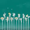 1 Piece Vintage Hair Sticks 12 Months Hairpin, S925 Sterling Silver Hair Chopsticks, Ornate Gilded Embellishment Flower Hair Sticks, Chinese Hair Bun Eternal Jewelry for Bride Women Girl, October Co view 4