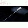 1 Piece Vintage Hair Sticks 12 Months Hairpin, S925 Sterling Silver Hair Chopsticks, Ornate Gilded Embellishment Flower Hair Sticks, Chinese Hair Bun Eternal Jewelry for Bride Women Girl, March Peac view 2