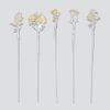 1 Piece Vintage Hair Sticks 12 Months Hairpin, S925 Sterling Silver Hair Chopsticks, Ornate Gilded Embellishment Flower Hair Sticks, Chinese Hair Bun Eternal Jewelry for Bride Women Girl, September view 4