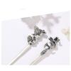 1 Piece Vintage Hair Sticks Hairpin, S925 Sterling Silver Chinese Hair Chopsticks, Mountain Sea Series Neutral Hair Sticks, Goth Hair Bun Eternal Promise Jewelry for Bride Girl Women, Distressed Wa view 4