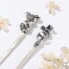 1 Piece Vintage Hair Sticks Hairpin, S925 Sterling Silver Chinese Hair Chopsticks, Mountain Sea Series Neutral Hair Sticks, Goth Hair Bun Eternal Promise Jewelry for Bride Girl Women, Gilded Mounta view 4
