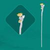 1 Piece Vintage Hair Sticks 12 Months Hairpin, S925 Sterling Silver Hair Chopsticks, Ornate Gilded Embellishment Flower Hair Sticks, Chinese Hair Bun Eternal Jewelry for Bride Women Girl, June Lotus view 1