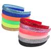 12 Colors Sparkle Plastic Headbands For Girls,Glitter 2 cm Thin Head Bands No Slip Fashion Girls Hard Toddler Hairbands view 1
