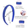 12 Colors Sparkle Plastic Headbands For Girls,Glitter 2 cm Thin Head Bands No Slip Fashion Girls Hard Toddler Hairbands view 3