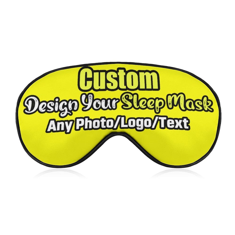 Custom Sleep Mask Add Funny Design, Personlized Photo Sleeping Mask Customizable Gifts, Custom Text Eye Mask Adjustable and Soft White Style40