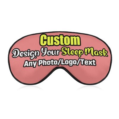 Custom Eye Mask Add Your Design - Cusomizable Sleep Mask Photo Text Logo Sleeping Mask Personalized Gift, Sleep Cover for Couples Lovers Family LightCoral Style19