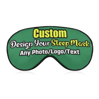 Custom Sleep Mask Add Funny Design, Personlized Photo Sleeping Mask Customizable Gifts, Custom Text Eye Mask Adjustable and Soft Seagreen Style32