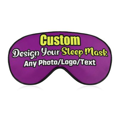 Custom Sleep Mask Add Funny Design, Personlized Photo Sleeping Mask Customizable Gifts, Custom Text Eye Mask Adjustable and Soft Purple Style28