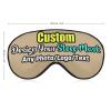 Custom Travel Sleep Mask Design Your Own Customized Eye Mask with Photo Text Logo Blackout Eye Polyester for Lunch Break, Hotel, Aircraft Tan Style34 view 3