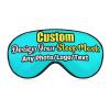 Custom Sleep Mask Add Funny Design, Personlized Photo Sleeping Mask Customizable Gifts, Custom Text Eye Mask Adjustable and Soft Cyan Style08 view 1