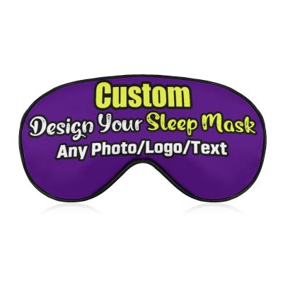 Custom Sleep Mask Add Funny Design, Personlized Photo Sleeping Mask Customizable Gifts, Custom Text Eye Mask Adjustable and Soft Gray Style16