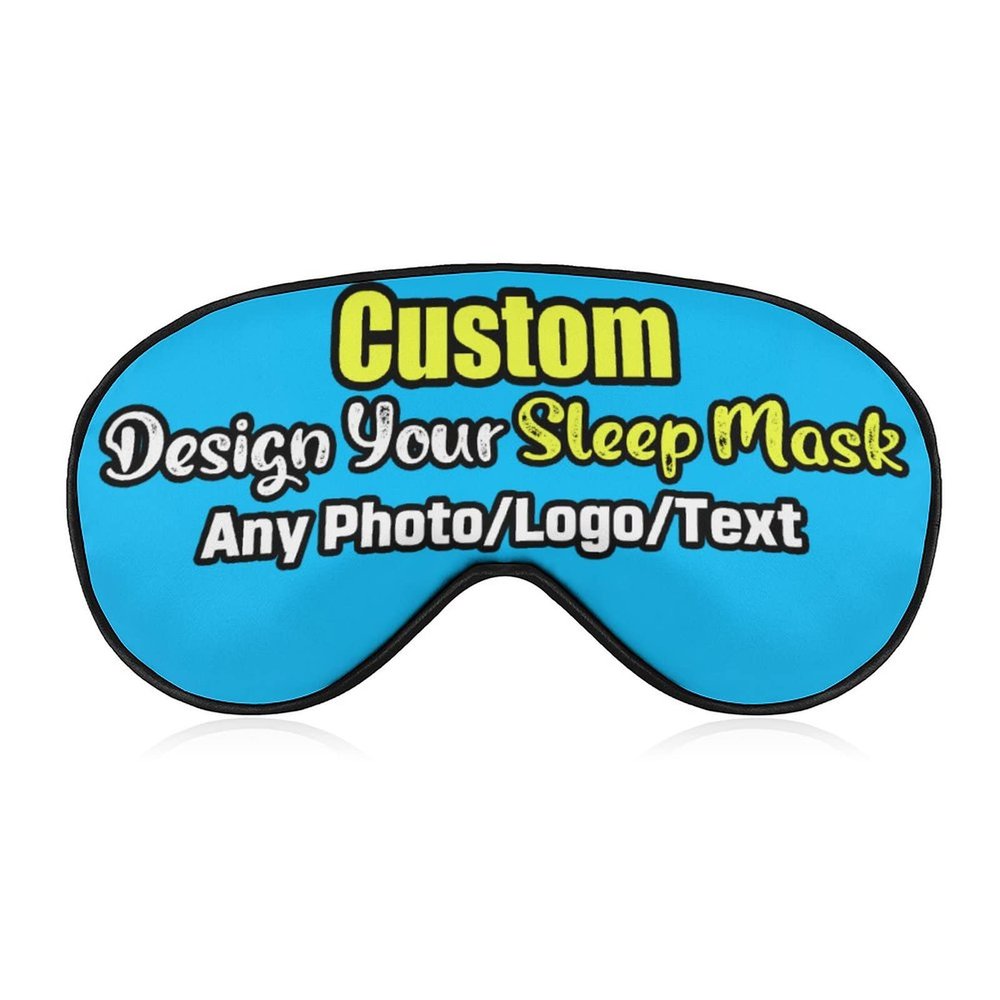 Custom Sleep Mask Add Funny Design, Personlized Photo Sleeping Mask Customizable Gifts, Custom Text Eye Mask Adjustable and Soft Darkpurple Style12