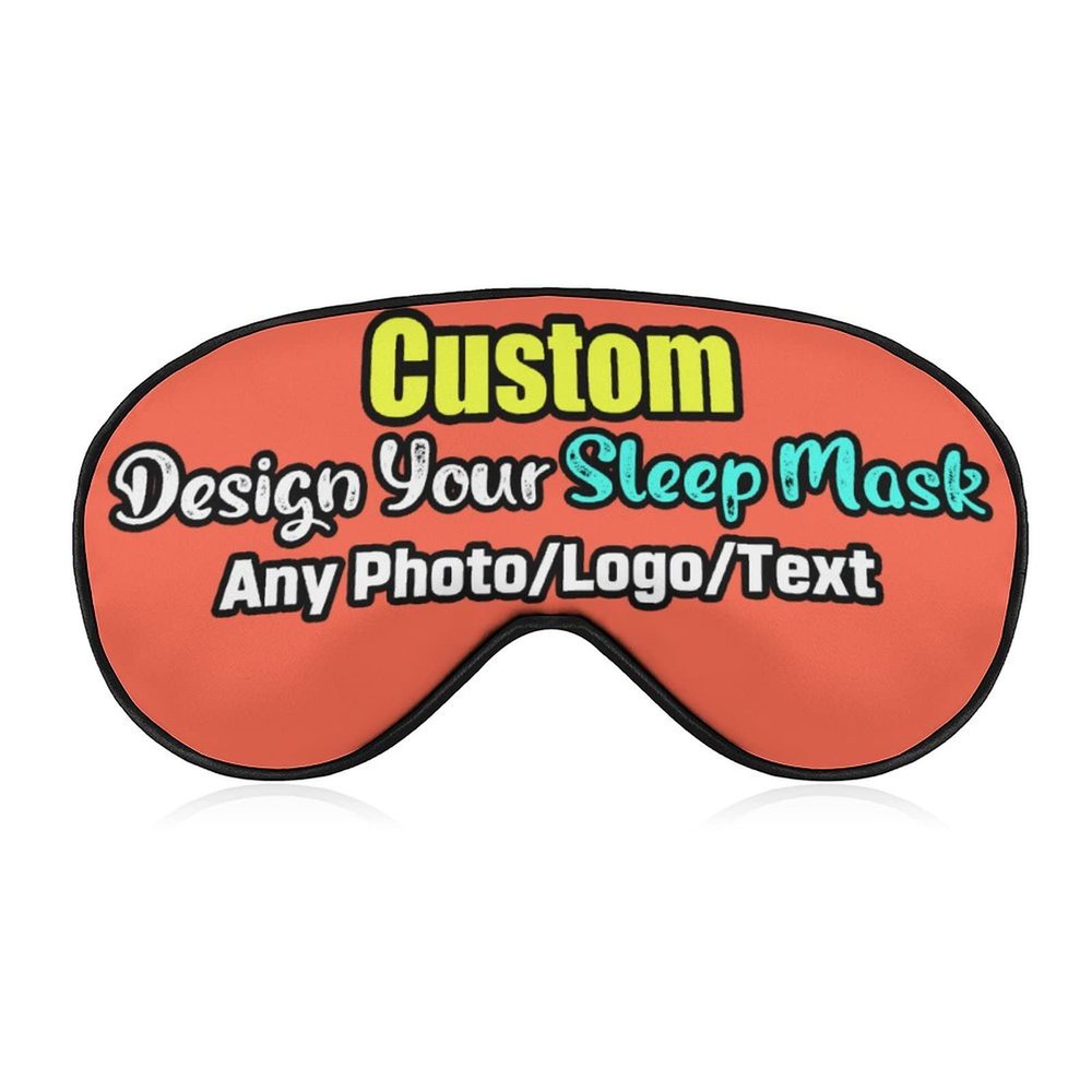 Custom Sleep Mask Add Funny Design, Personlized Photo Sleeping Mask Customizable Gifts, Custom Text Eye Mask Adjustable and Soft Tomato Style36