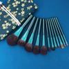 Layboo Premium Real Natural Hair Makeup Brush Set Goat Hair Makeup Brushes 12 Pcs with Foundation Concealer Blush Eyeshadow Brush Portable with Storage Bag view 3