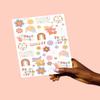xo, Fetti Groovy 70s Temporary Tattoos - 48 Glitter Styles | Flower Power Birthday Party Supplies, Good Vibes Only Favors, Smiley, Rainbow Arts and Crafts view 4