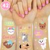 xo, Fetti Cat Temporary Tattoos for Kids - 42 Glitter Styles | Animal Birthday Supplies, Pet Lover Party Favors, Meow Arts and Crafts view 1