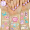xo, Fetti Under The Sea Mermaid Temporary Tattoos - 56 Iridescent Foil Styles | Kids Birthday Party Supplies, Sea Creatures Favors, Ocean Animal, Underwater Arts and Crafts, Boys + Girls Activity view 1