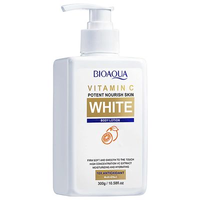 BIOAQUA Vitamin C White Body Lotion Skin Orange Extract 10xAntioxidant Moisturizing Hydrating Whole Body Skin 300g/10.58fl.oz