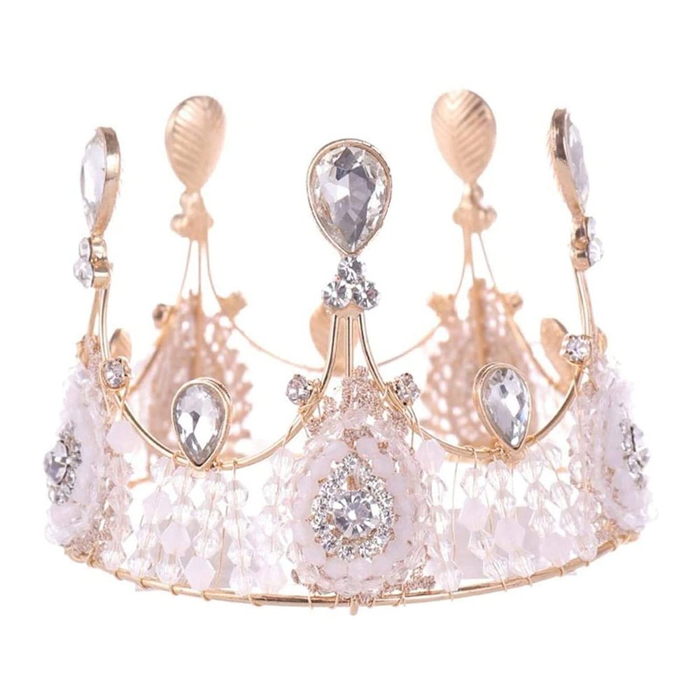 HHWKSJ Gold Tiara Wedding Tiaras and Crowns for Women,Rhinestone Queen Tiara for Women Princess Crown Birthday Tiara Headbands for Wedding Prom Bridal Party Halloween Costume
