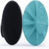 Silicone Body Scrubber 2 Pack, BEAUTAIL Shower Bath Wash Brush, Gentle Exfoliating Scrub Cleansing Loofah for Women Men Baby Sensitive Skin, Easy to Clean, Lather Nicely, More Hygienic, Black+Cyan view 1