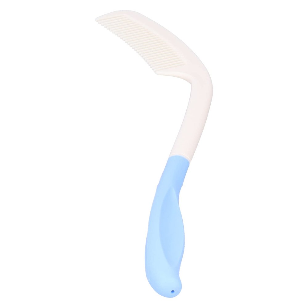 Elderly Comb, Ergonomic Design Long Handle Comb ABS Comb Tooth for Hand Disabled People