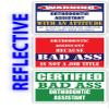(x3) Certified Bad Ass Orthodontic Assistant with an Attitude Stickers | Funny Occupation Job Career Gift Idea | 3M Reflective Vinyl Sticker Decals for laptops, Hard Hats, Windows view 1