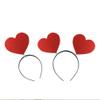 Beaupretty Valentine Headbands for Women Heart Hair Band Set Red Sequin Hair Wraps for Girls Perfect Party Accessory view 2