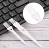 MECCANIXITY Shaver Cleaning Brush Tools with White Handle White Nylon Bristles 2 Sizes for Keyboard, Window Track, Vent Outlet, Home, Office, 8 Pack view 4