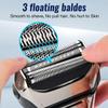 PRITECH Electric Razor for Men, Waterproof Foil Electric Shavers with Beard Trimmer, Cordless Rechargeable Razor for Shaving Face, LED Display Wet Dry Use view 4