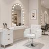 BarberPub Classic Salon Chair for Hair Stylist,Hydraulic Barber Styling Chair,Beauty Salon Spa Equipment 8818 (White) view 2