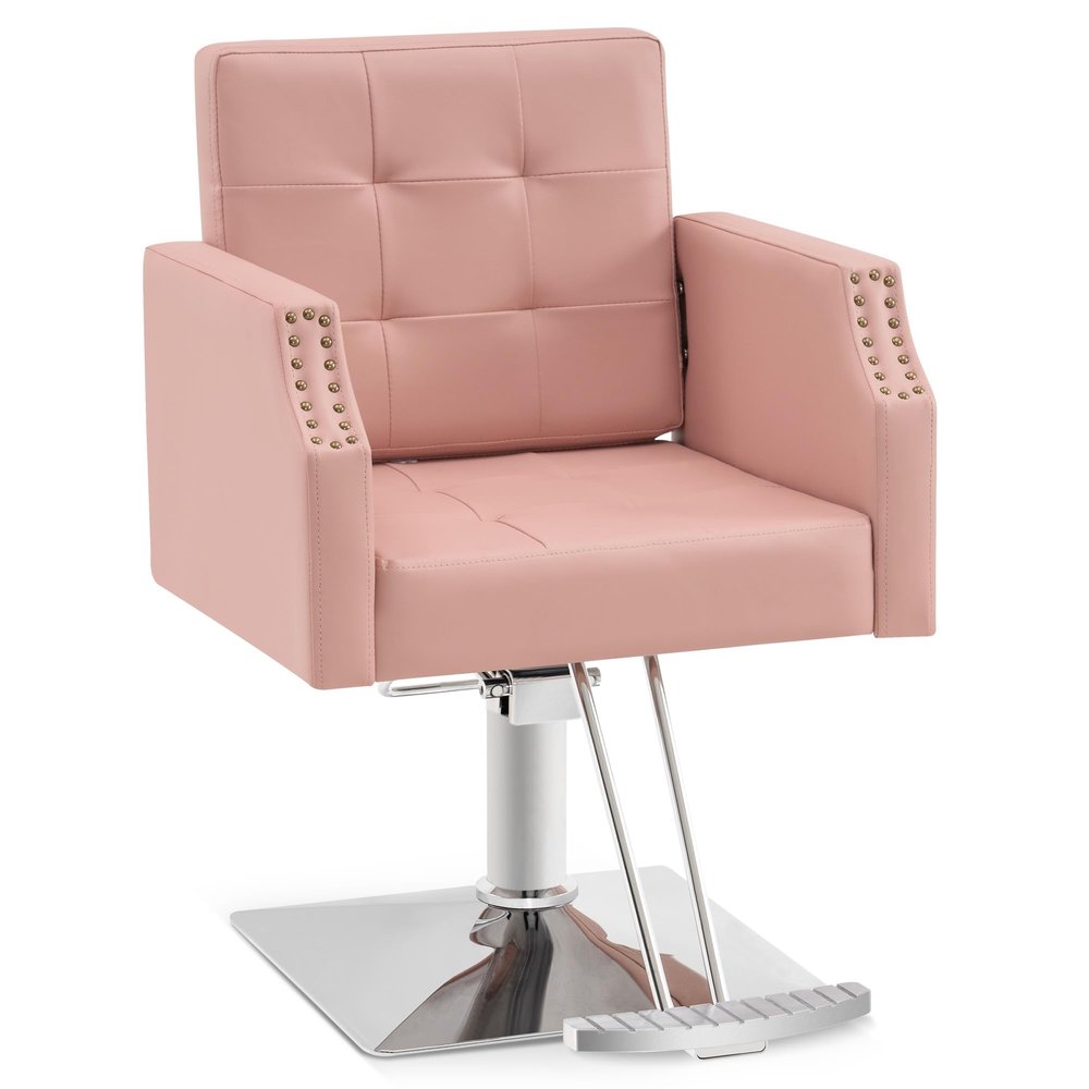 BarberPub Classic Salon Chair for Hair Stylist,Hydraulic Barber Styling Chair,Beauty Salon Spa Equipment 8818 (Pink)
