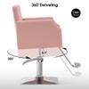 BarberPub Classic Salon Chair for Hair Stylist,Hydraulic Barber Styling Chair,Beauty Salon Spa Equipment 8818 (Pink) view 4