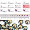 Dowarm 1440 Pieces SS16 Flatback Crystals, 4MM Flatback Crystal Rhinestones for Craft Nails Dance Costumes, Glass Flat Back Nail Crystals, Non Hotfix Rhinestones (SS16 / 4MM, Ghost Shiny) view 3
