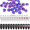 Dowarm 1440 SS10 Flatback Rhinestones, 2.8MM Non Hotfix Rhinestones for Crafts, Dance Costumes (Purple Velvet) view 2