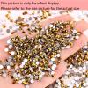 Dowarm 1440 Pieces SS16 Flatback Rhinestones, 4MM Glass Crystal Rhinestones for Craft Nails Dance Costumes, Flat Back Nail Crystals, Non Hotfix Rhinestone (SS16 / 4MM, Bright Gold) view 3