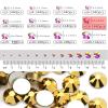 Dowarm 1440 Pieces SS16 Flatback Rhinestones, 4MM Glass Crystal Rhinestones for Craft Nails Dance Costumes, Flat Back Nail Crystals, Non Hotfix Rhinestone (SS16 / 4MM, Bright Gold) view 4