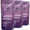 Bath Sea Salt Lavender - set 3x35.0 Oz (zipper) with Natural Lavender Essential Oil - Lavender Bath Salts - Best for Good Sleep - Stress Relief - Beauty - Relaxing - Bathing - Body Care - Spa view 1