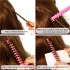 Spiral Hair Perm Rods 60pcs Heatless Spiral Perm Rods with 5 Satin Scrunchies Comes in Bright Colors Spiral Perm Rods for All Hair Length view 4