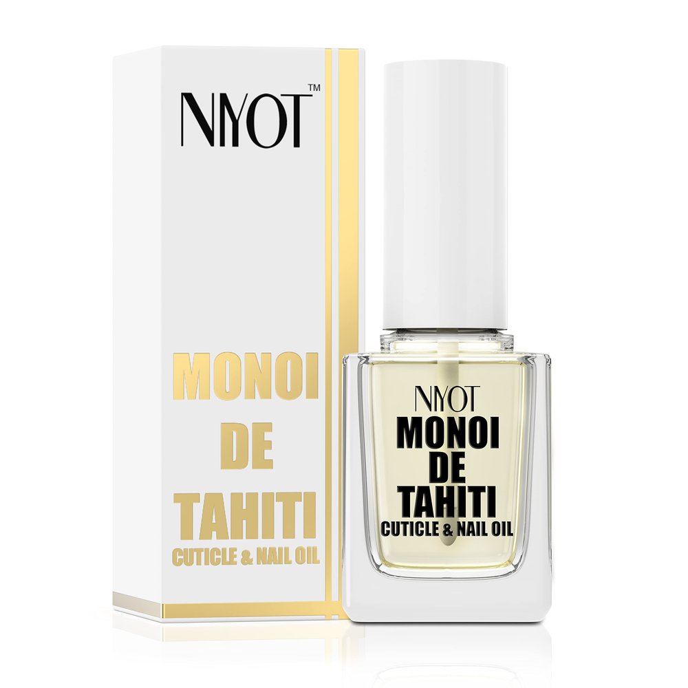 Monoi de Tahiti Cuticle & Nail Oil For Dry, Damaged Cuticles, 0.38oz - Vitamin E Infused for Healthier, Stronger Nails