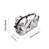 TropicalLife NIXUX Cosmetic Bag for Women Paris Tower and Cat Patterns Make up Bag Travel Waterproof Toiletry Bag Zipper Portable Small Pencil Brushes Bag with Handle Strap view 2