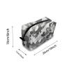 TropicalLife NIXUX Cosmetic Bag for Women Gray Camouflage Pattern Make up Bag Travel Waterproof Toiletry Bag Zipper Portable Small Pencil Brushes Bag with Handle Strap view 2