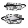 TropicalLife NIXUX Cosmetic Bag for Women Gray Camouflage Pattern Make up Bag Travel Waterproof Toiletry Bag Zipper Portable Small Pencil Brushes Bag with Handle Strap view 3